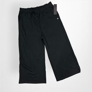 Bally Total Fitness Black Capri Sweatpants Womens Size XL NWT